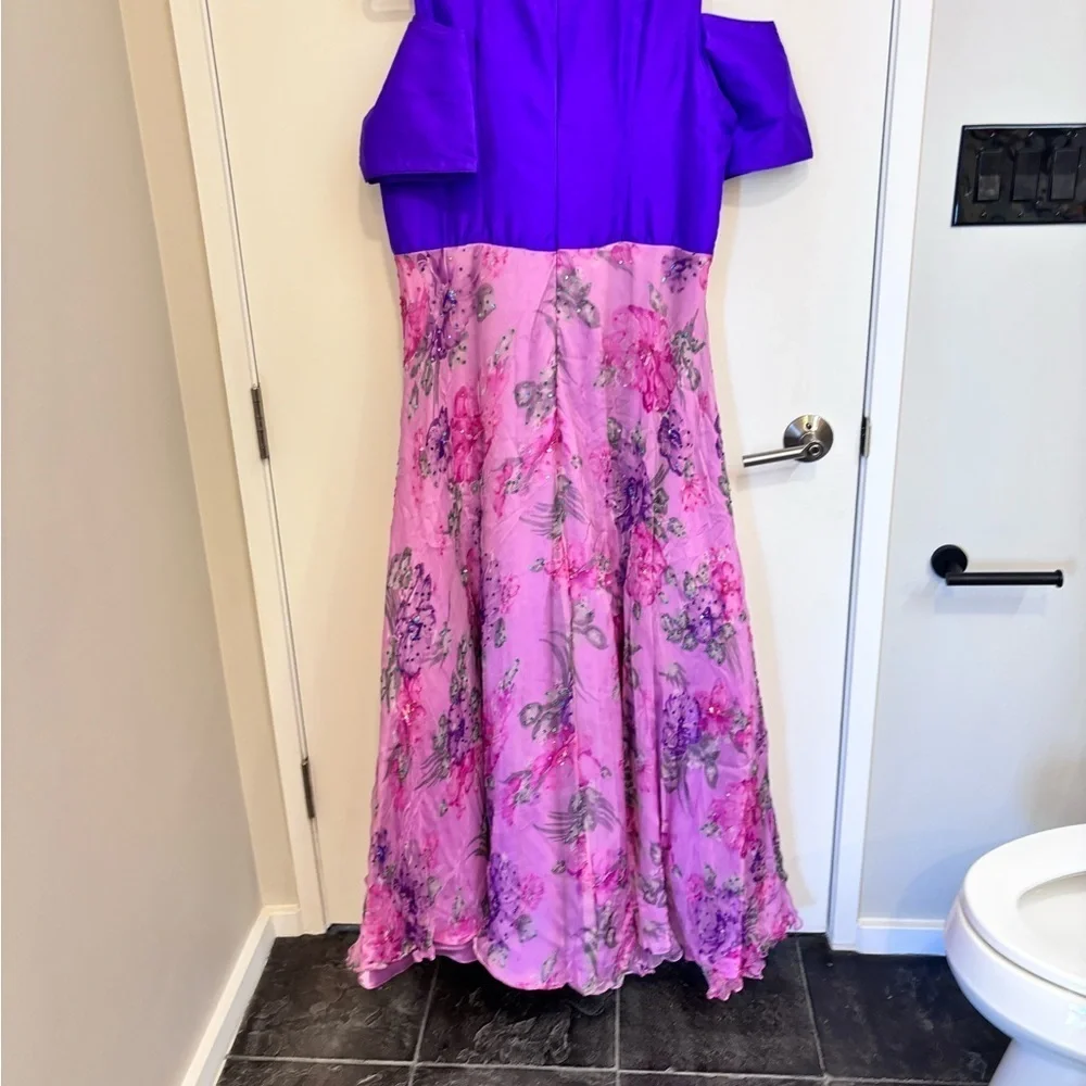 Purple and pink dress
